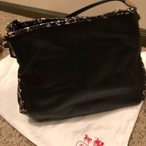 Coach Black and White Python Leather Bag